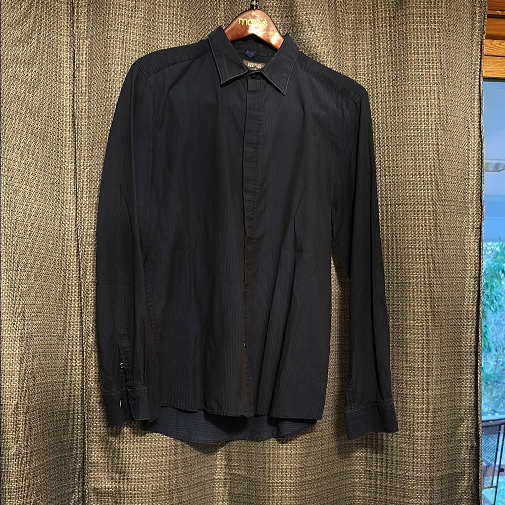 Kenneth Cole Reaction Blue Casual Button Down Shirt